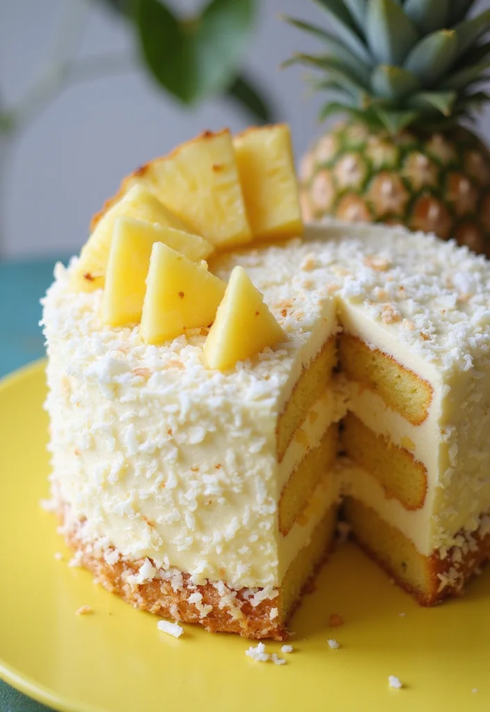 21 Taurus Cake Inspirations You Need to Try for Your Next Celebration! - 17. Pina Colada Cake