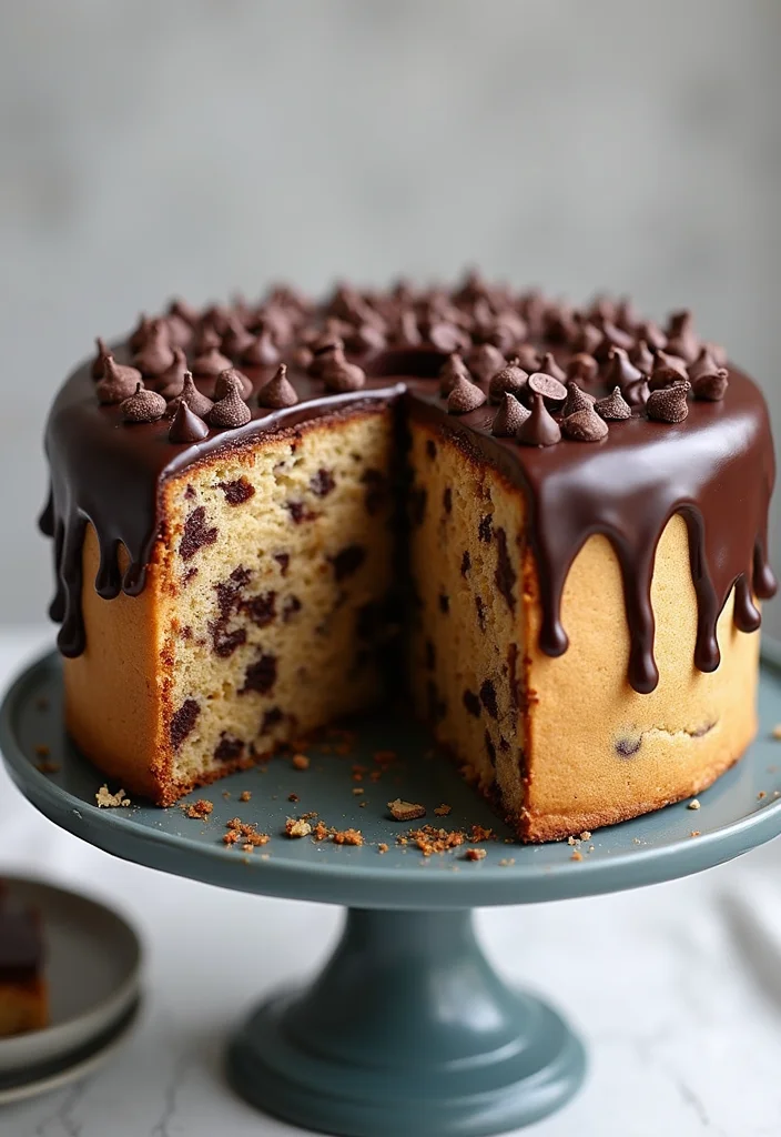 21 Taurus Cake Inspirations You Need to Try for Your Next Celebration! - 19. Chocolate Chip Cookie Cake