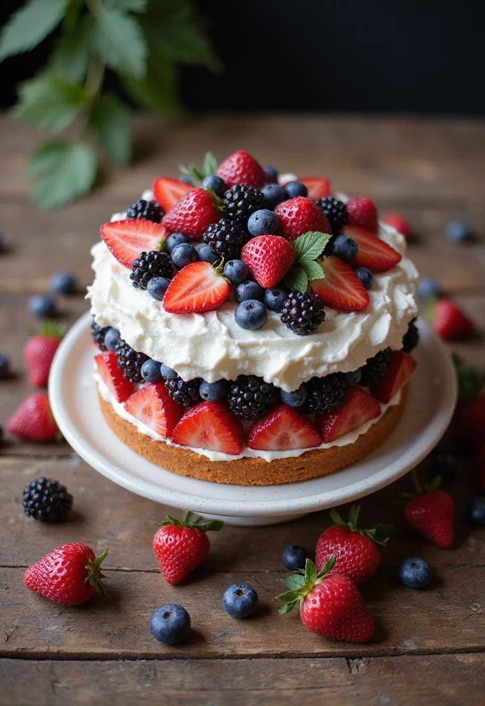 21 Taurus Cake Inspirations You Need to Try for Your Next Celebration! - 20. Berry Bliss Cake