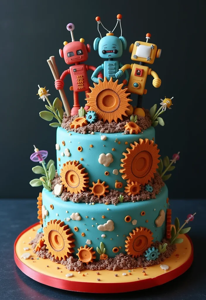 22 Engineering Cake Themes That Will Make Your Party Unforgettable (You’ll Love #1!) - 19. Robotics Engineering Cake