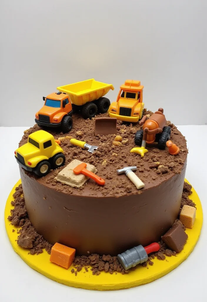 22 Engineering Cake Themes That Will Make Your Party Unforgettable (You’ll Love #1!) - 2. Construction Zone Cake