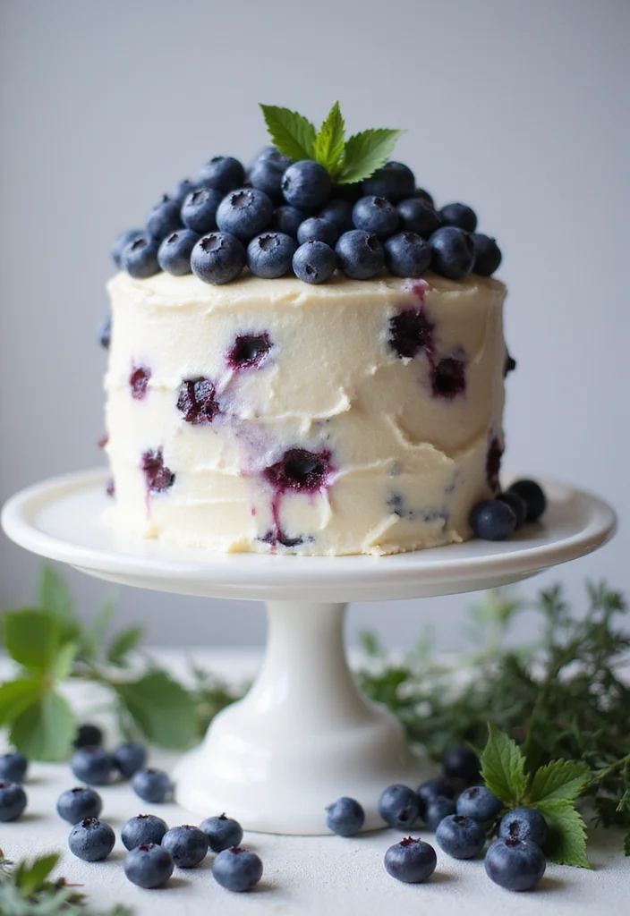 25 Festive Fancy Cake Designs for Every Occasion (Get Ready to Bake #10!) - 17. Blueberry Bliss Cake