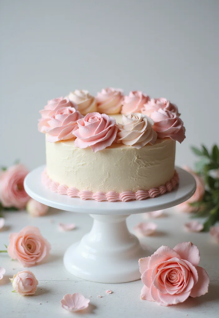25 Festive Fancy Cake Designs for Every Occasion (Get Ready to Bake #10!) - 3. Elegant Rose Cake