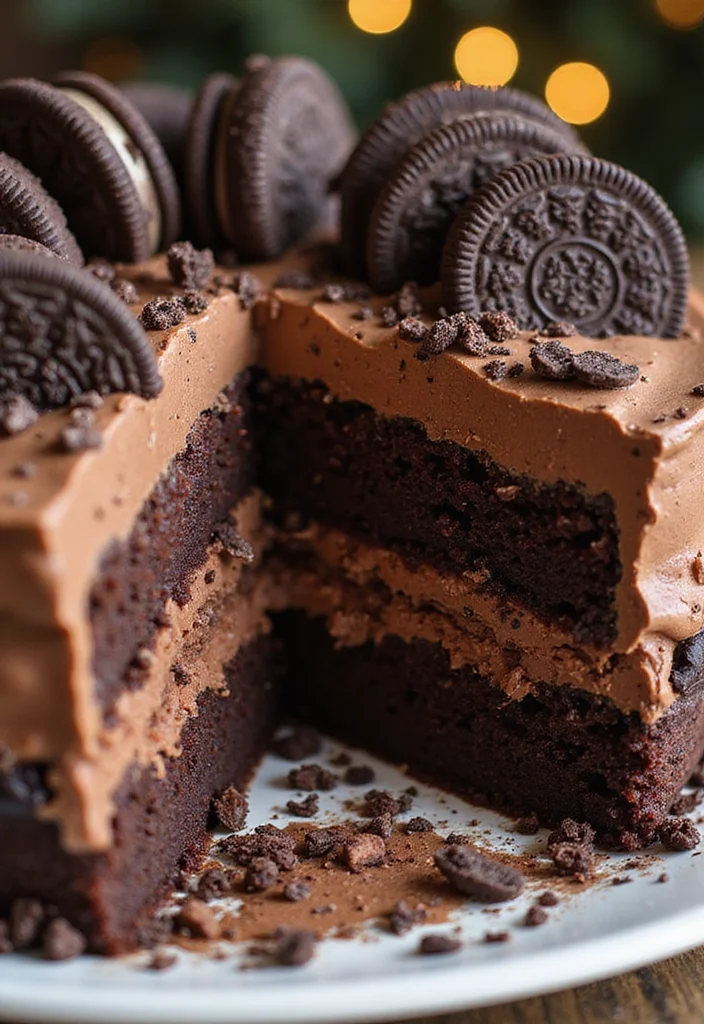 25 Festive Holiday Oreo Cake Designs That Will Make Your Celebrations Extra Special! - 12. Nutella Oreo Cake