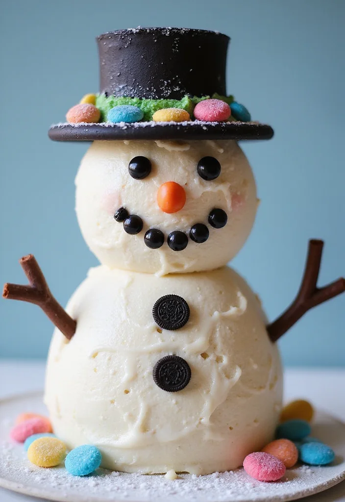 25 Festive Holiday Oreo Cake Designs That Will Make Your Celebrations Extra Special! - 2. Snowman Oreo Cake