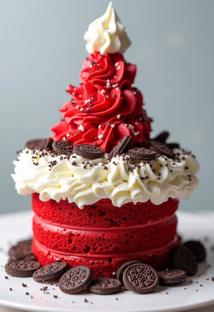 25 Festive Holiday Oreo Cake Designs That Will Make Your Celebrations Extra Special! - 7. Santa Hat Oreo Cake
