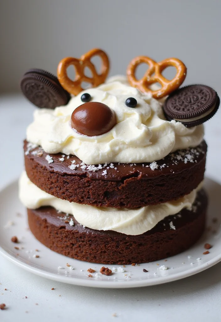 25 Festive Holiday Oreo Cake Designs That Will Make Your Celebrations Extra Special! - 9. Reindeer Oreo Cake