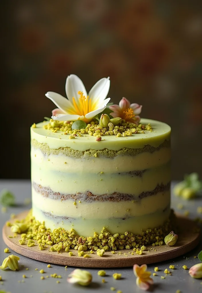 25 Naked Cake Ideas for Your Hochzeit That Will Steal the Show! - 11. Pistachio Cream Dream