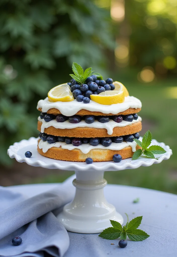 25 Naked Cake Ideas for Your Hochzeit That Will Steal the Show! - 13. Blueberry Bliss