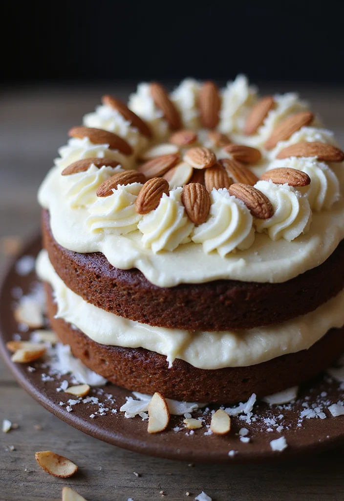 25 Naked Cake Ideas for Your Hochzeit That Will Steal the Show! - 15. Almond Joy Cake