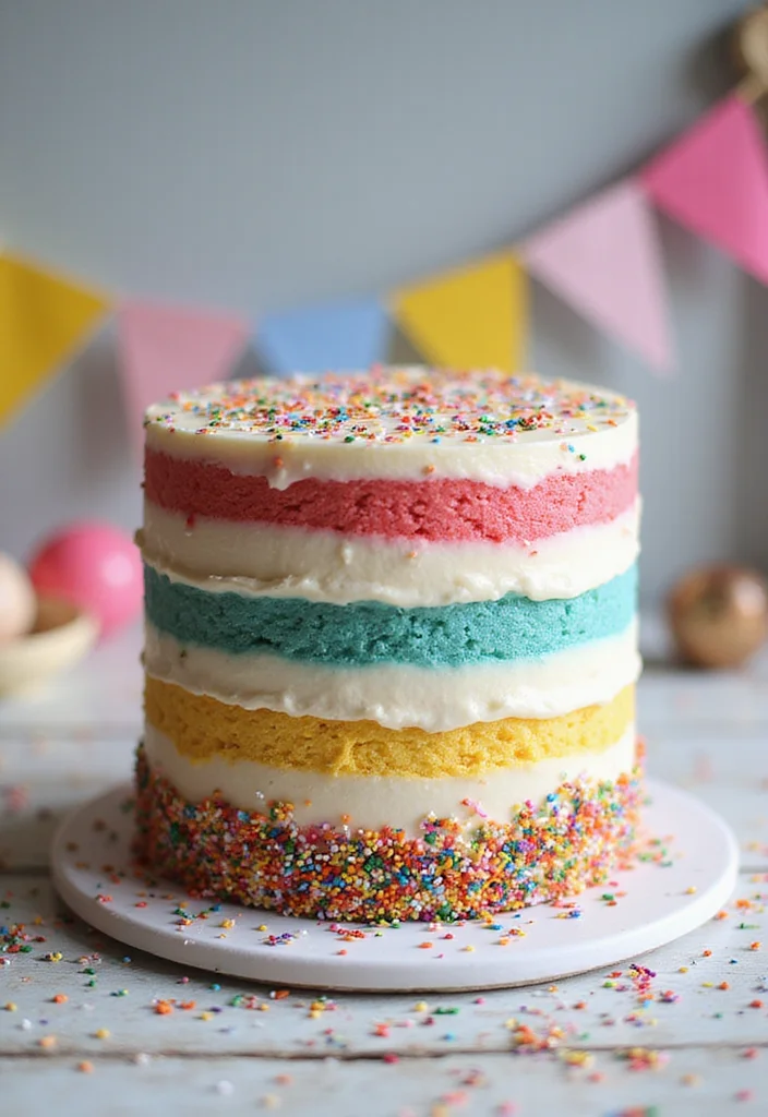 25 Naked Cake Ideas for Your Hochzeit That Will Steal the Show! - 16. Confetti Cake Fun