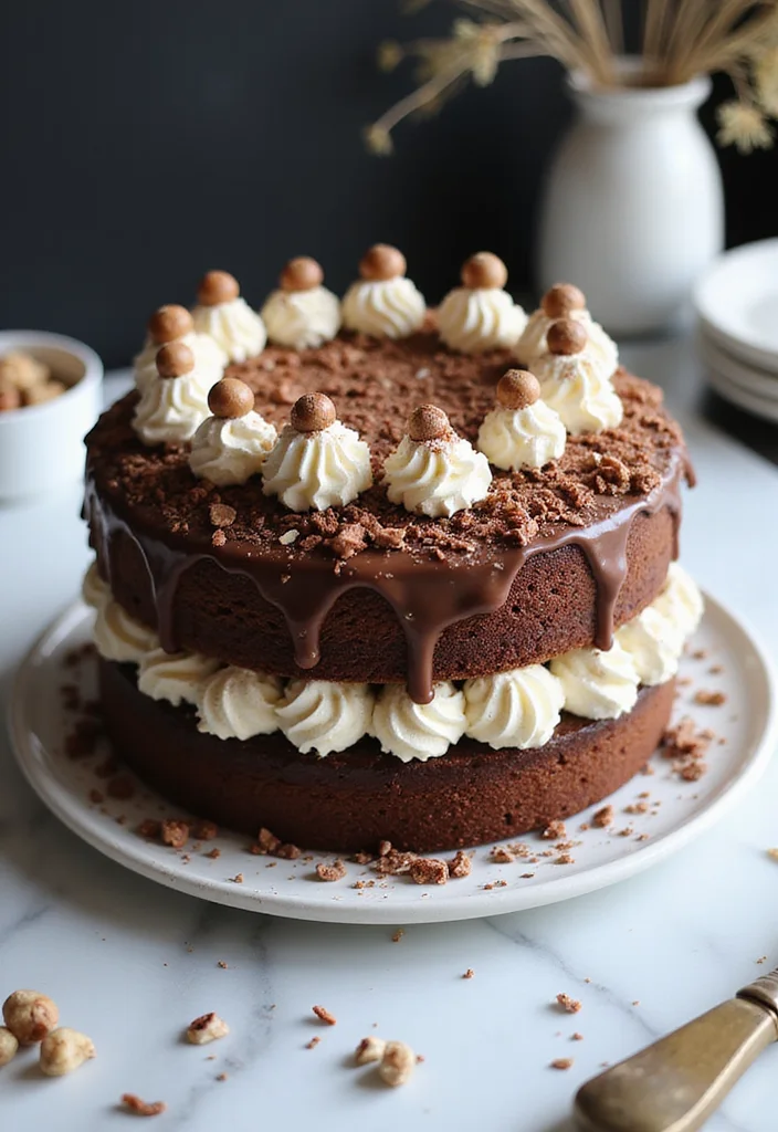 25 Naked Cake Ideas for Your Hochzeit That Will Steal the Show! - 2. Chocolate Hazelnut Heaven
