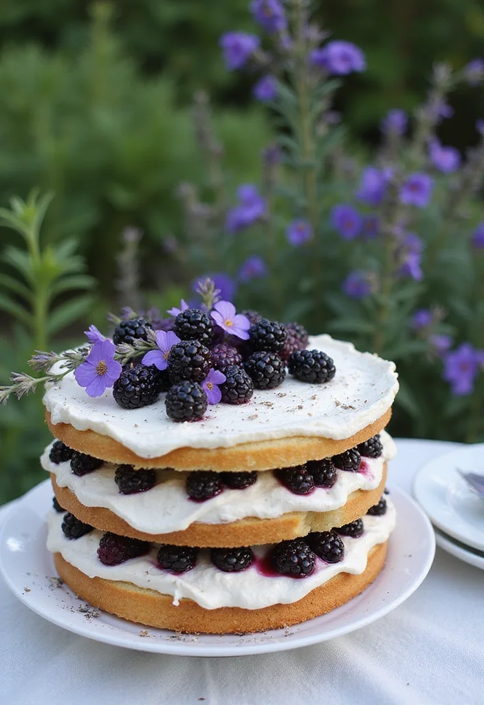 25 Naked Cake Ideas for Your Hochzeit That Will Steal the Show! - 22. Blackberry Lavender Cake