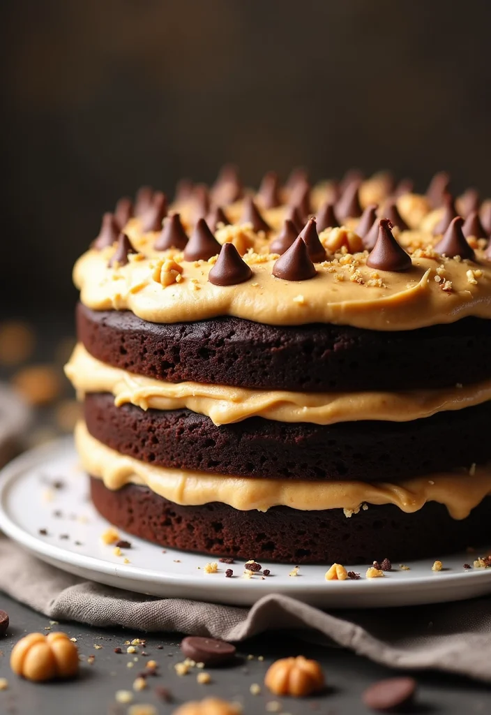 25 Naked Cake Ideas for Your Hochzeit That Will Steal the Show! - 24. Chocolate Peanut Butter Dream