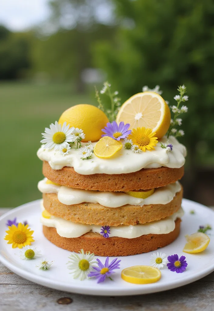 25 Naked Cake Ideas for Your Hochzeit That Will Steal the Show! - 3. Lemon Elderflower Elegance