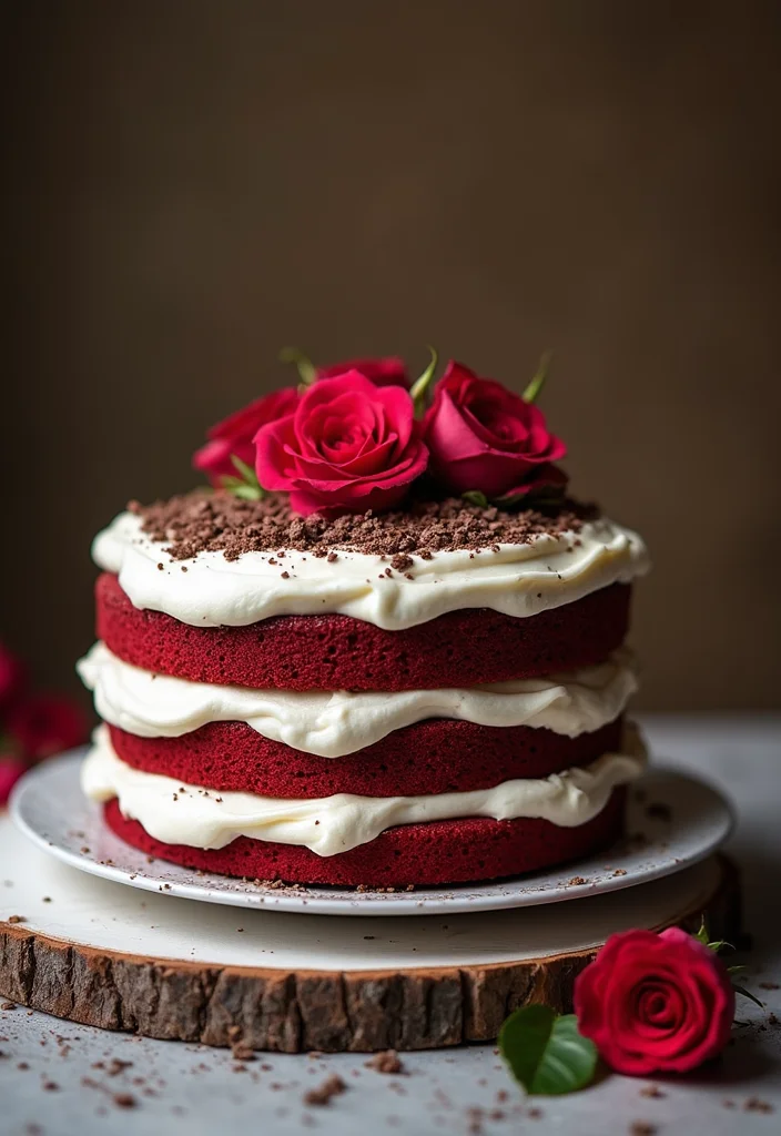 25 Naked Cake Ideas for Your Hochzeit That Will Steal the Show! - 7. Red Velvet Romance