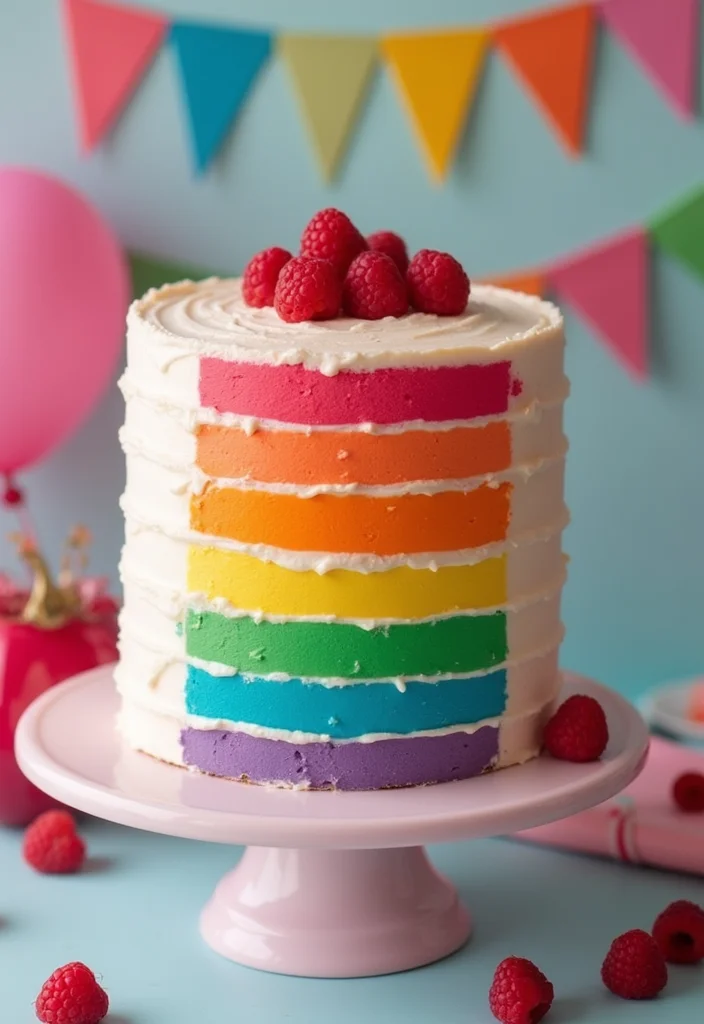 Discover 12 Unique Wild Birthday Cakes That Will Steal the Show (Get Ready for #7!) - 1. The Rainbow Splash Cake