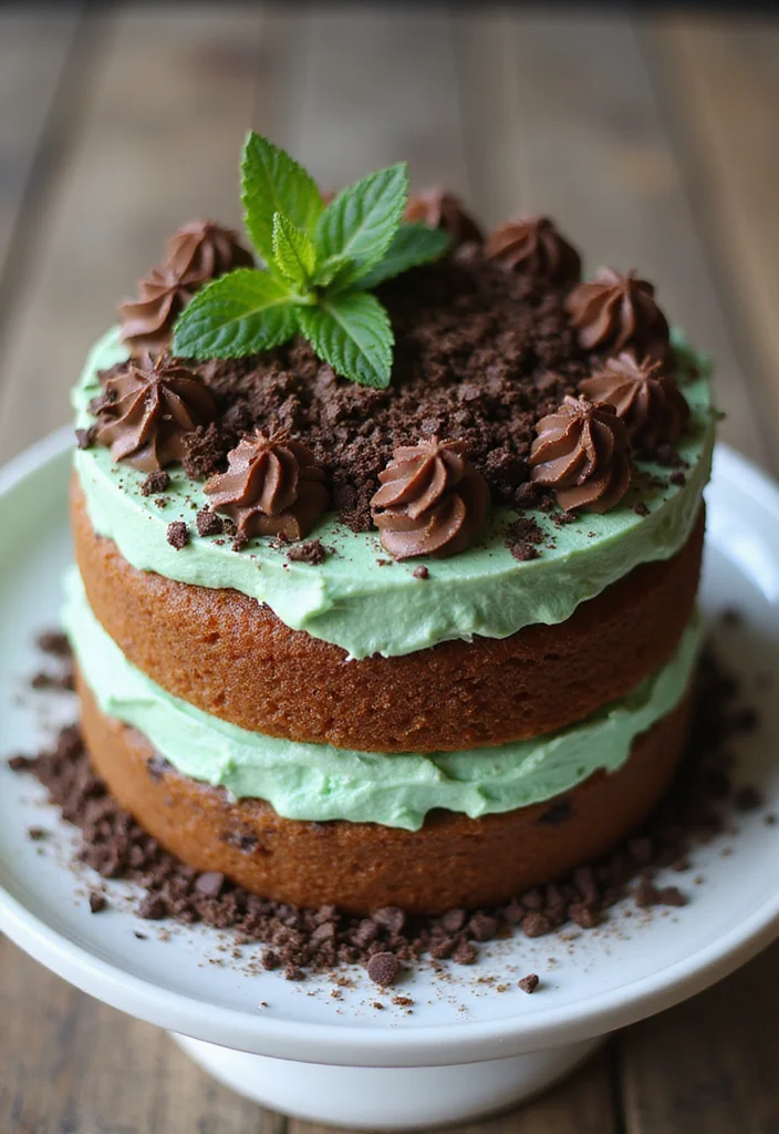 Discover 12 Unique Wild Birthday Cakes That Will Steal the Show (Get Ready for #7!) - 11. The Mint Chocolate Chip Cake