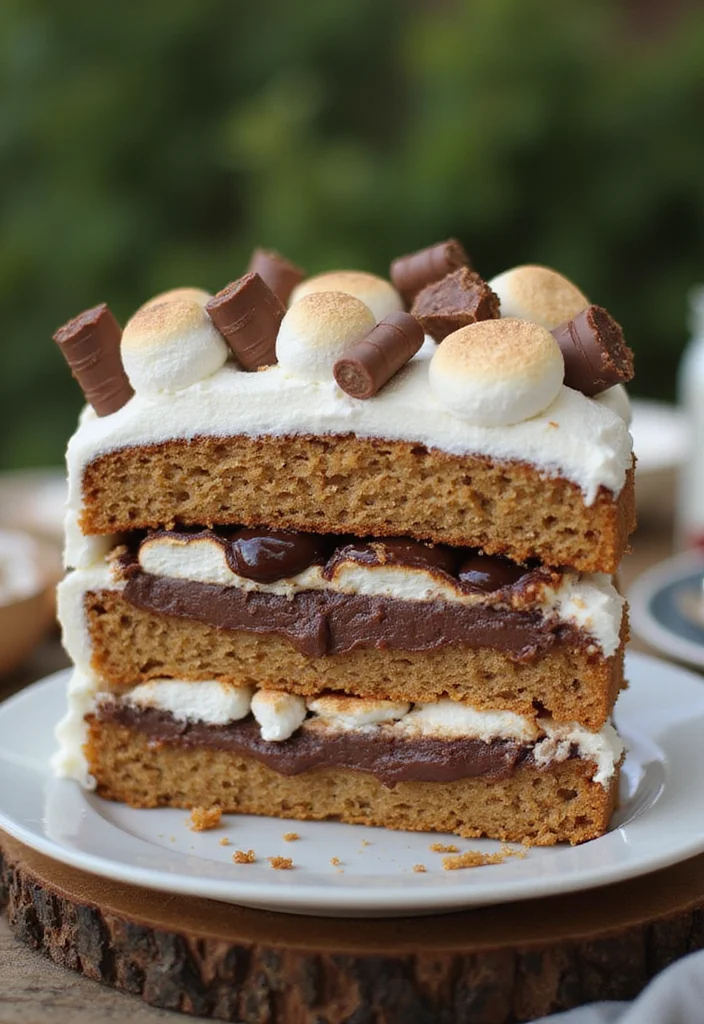 Discover 12 Unique Wild Birthday Cakes That Will Steal the Show (Get Ready for #7!) - 12. The S'mores Delight Cake