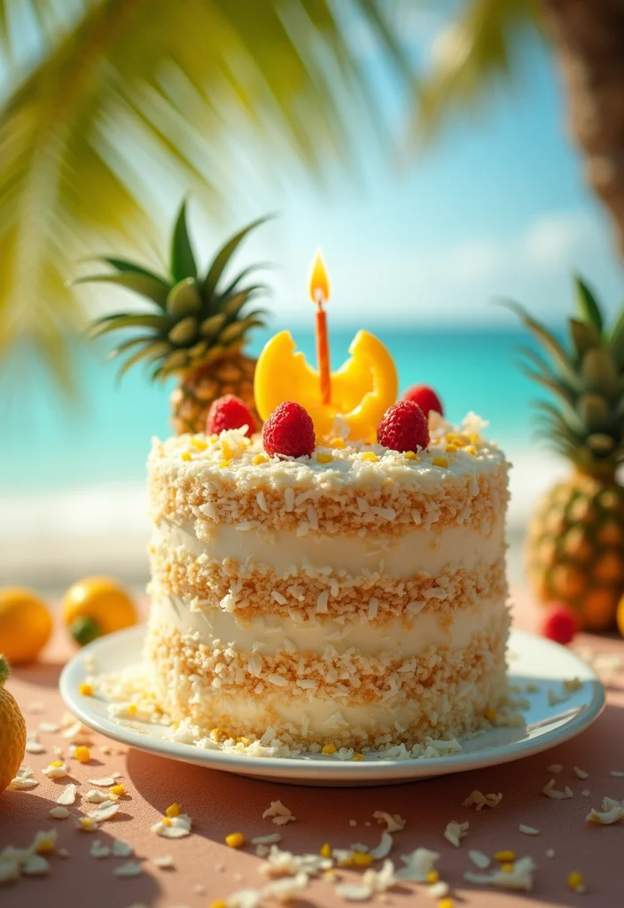 Discover 12 Unique Wild Birthday Cakes That Will Steal the Show (Get Ready for #7!) - 3. The Tropical Paradise Cake
