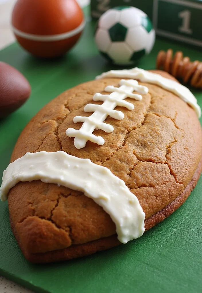 Score Big with a Football-Themed Birthday Cake Your Kids Will Adore! - 10. Football Cookie Cake