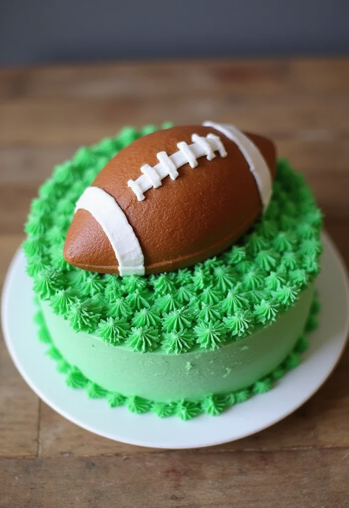 Score Big with a Football-Themed Birthday Cake Your Kids Will Adore! - 9. Healthy Football Cake