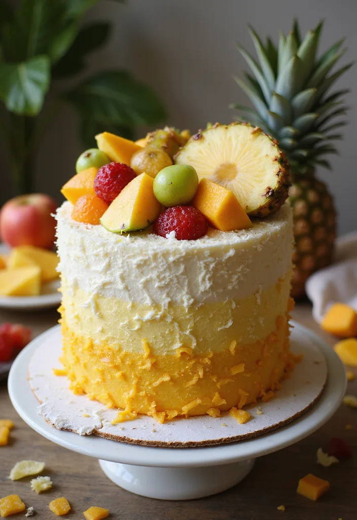 Throw the Ultimate Dior Birthday Bash with These 12 Cake Ideas! - 10. Tropical Paradise Cake
