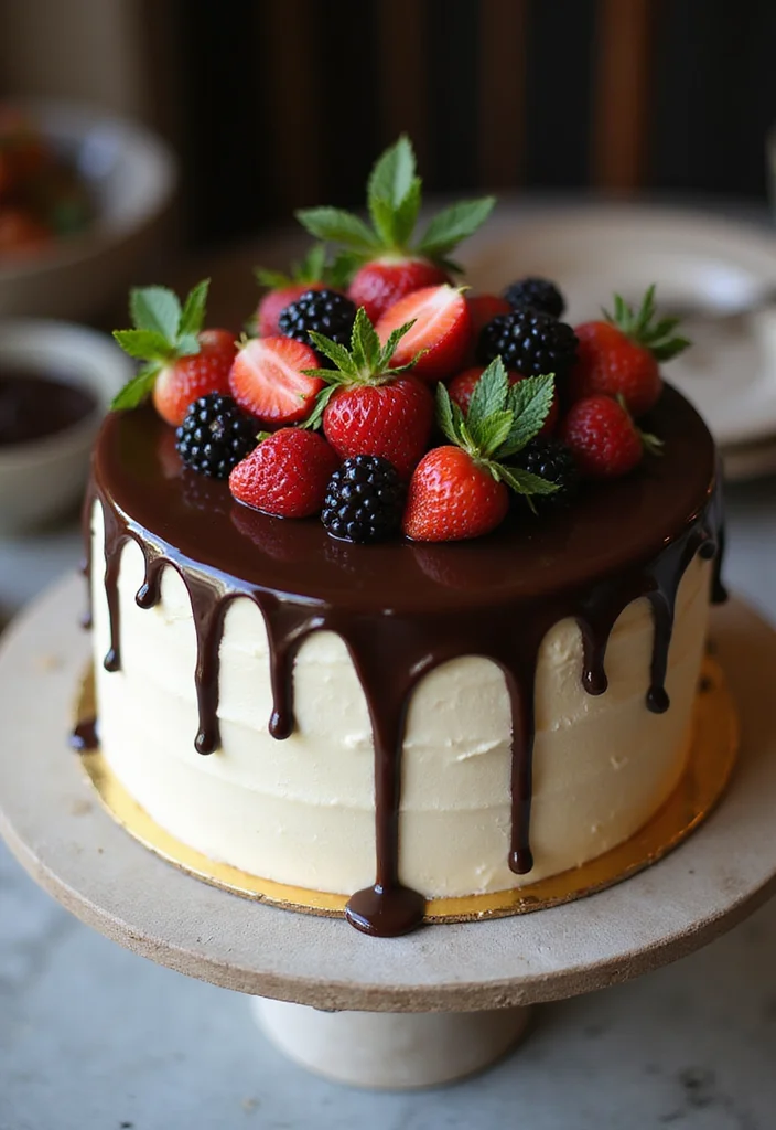 Throw the Ultimate Dior Birthday Bash with These 12 Cake Ideas! - 4. Chic Buttercream Drip Cake