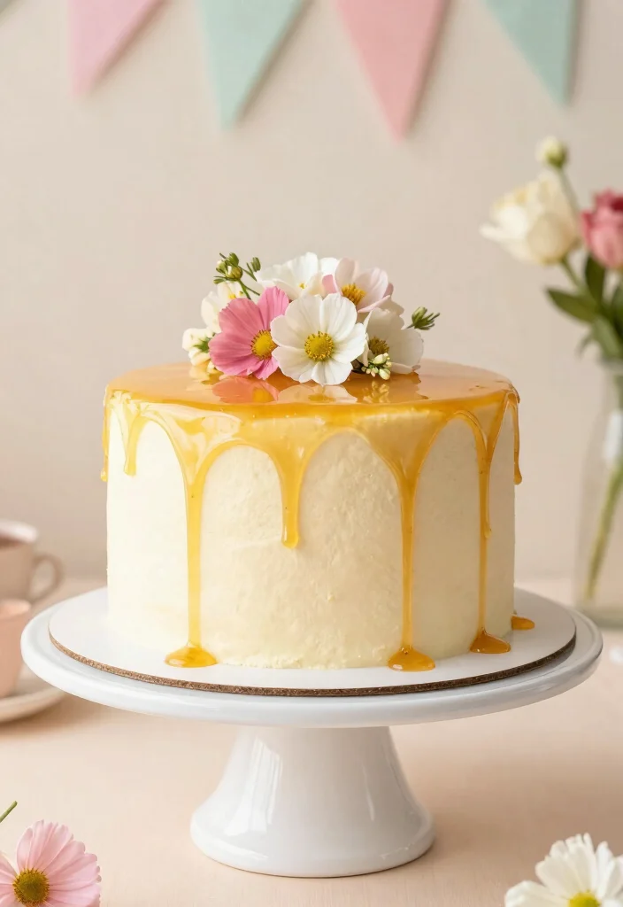 15 Bee Birthday Cake Ideas for a Sweet Celebration - 12. Honey Buttercream Cake 1