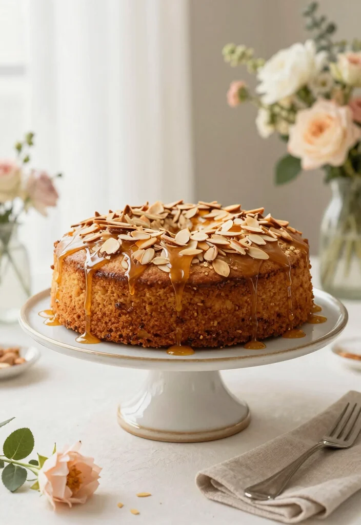15 Bee Birthday Cake Ideas for a Sweet Celebration - 14. Honey Almond Cake 1