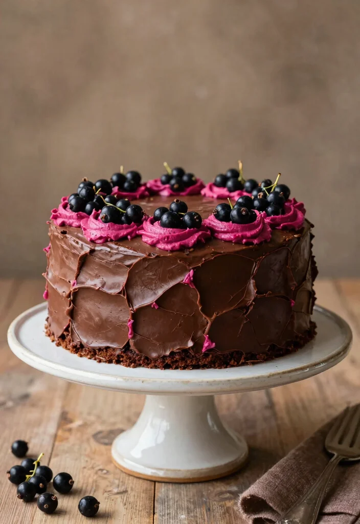 15 Black Heart Shaped Cake Ideas Dramatic Modern Style - 14. Black Currant Chocolate Beetroot Cake 1