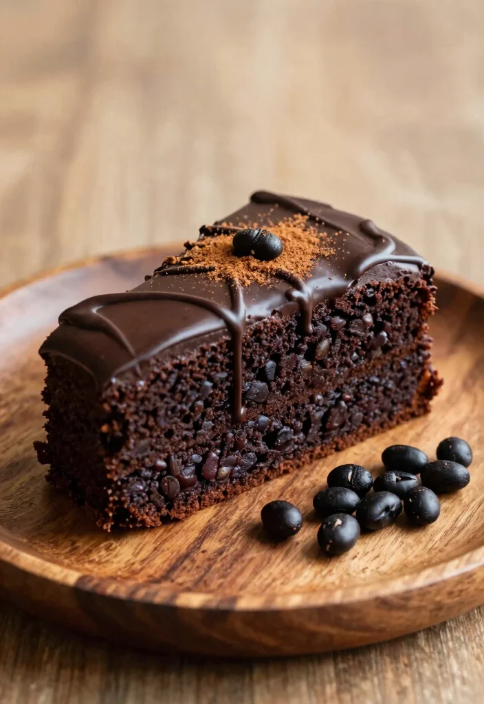 15 Black Heart Shaped Cake Ideas Dramatic Modern Style - 4. Spiced Black Bean Chocolate Cake 1
