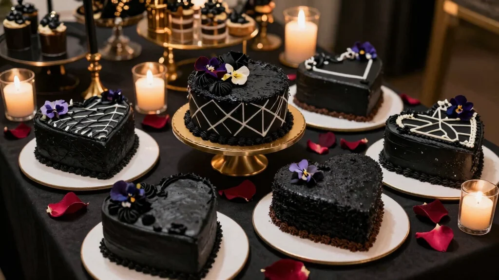 15 Black Heart Shaped Cake Ideas Dramatic Modern Style