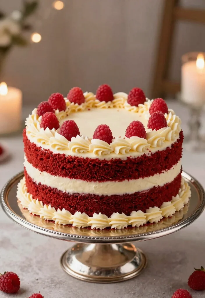 15 Chic Modern Cake Ideas for a Stylish 31st Birthday Celebration - 15. Red Velvet Cake with Cream Cheese Frosting 1