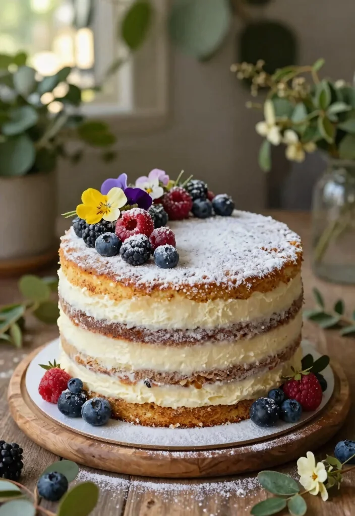 15 Chic Modern Cake Ideas for a Stylish 31st Birthday Celebration - 6. Rustic Naked Cake 1