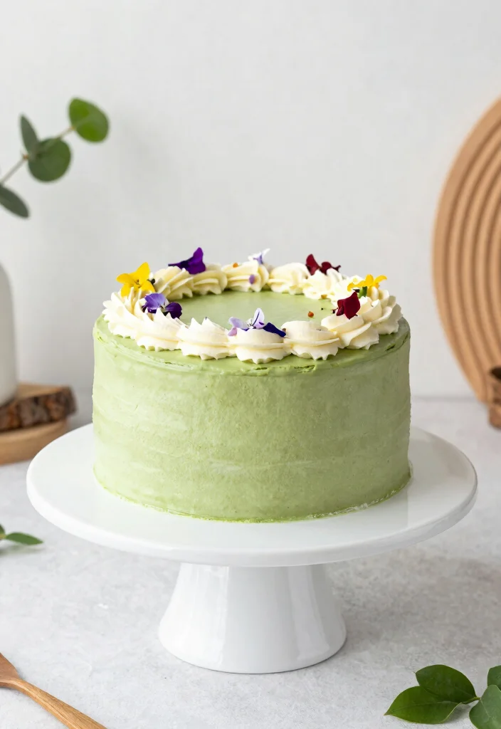 15 Chic Modern Cake Ideas for a Stylish 31st Birthday Celebration - 9. Matcha Green Tea Cake 1