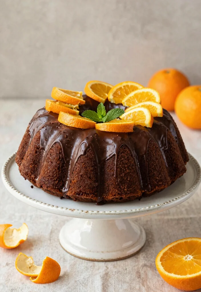 15 Christmas Chocolate Cake Ideas: Festive Cozy Dessert - 3. Vegan Chocolate Orange Bundt Cake 1