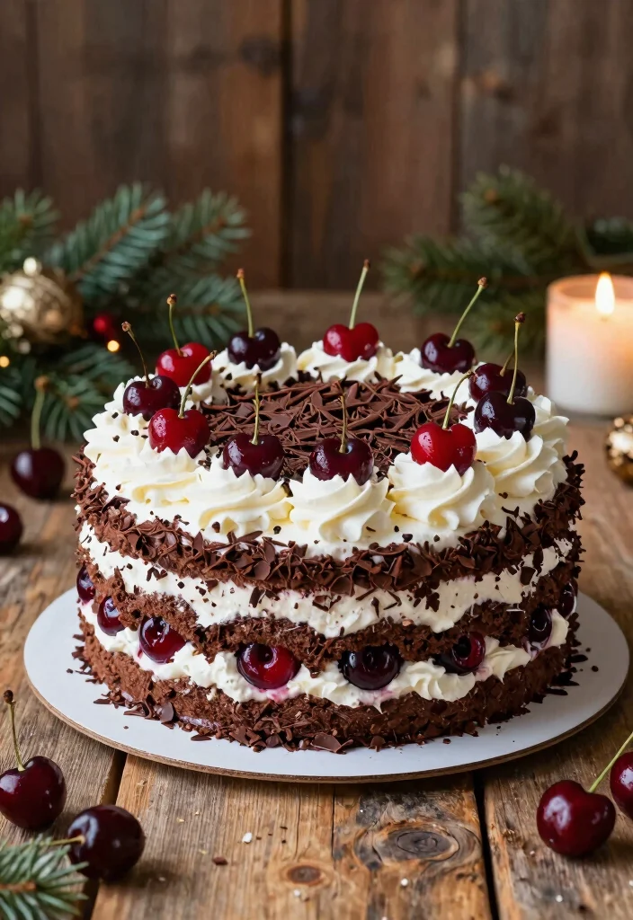 15 Christmas Chocolate Cake Ideas: Festive Cozy Dessert - 6. Vegan Black Forest Chocolate Cake 1