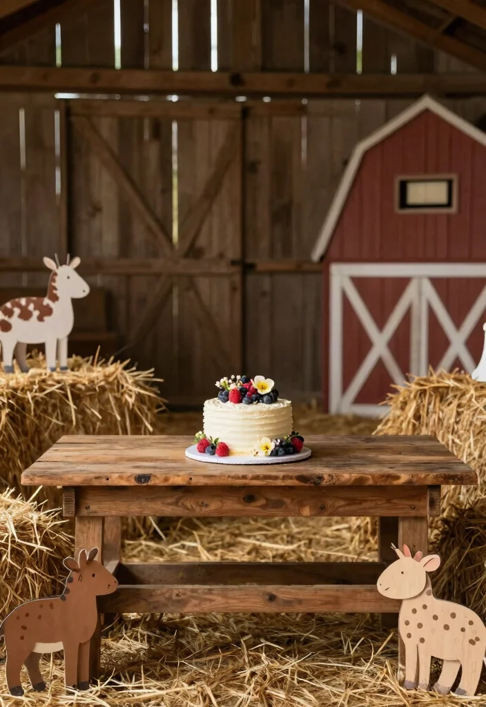 15 Ensaio Smash the Cake Ideas: Adorable Photo Inspiration - 11. Rustic Barnyard Bash 1