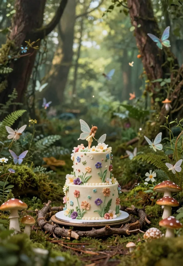 15 Ensaio Smash the Cake Ideas: Adorable Photo Inspiration - 14. Woodland Fairy Garden 1