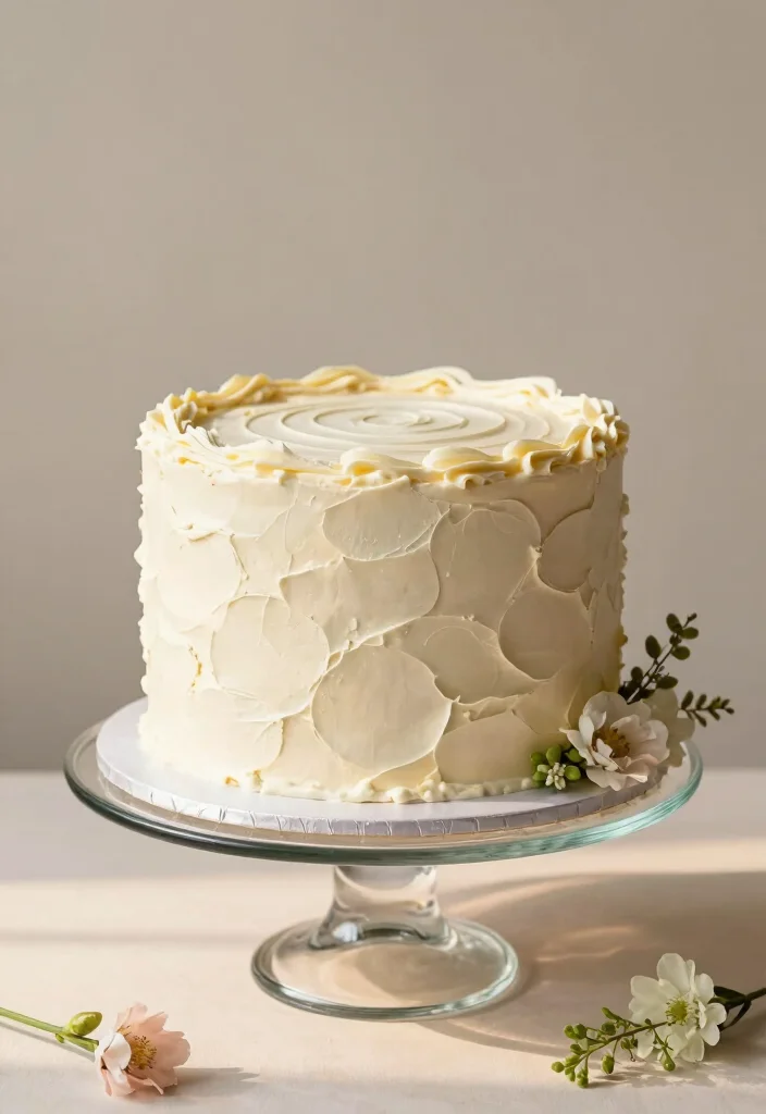 15 Flat Wedding Cake Ideas for a Modern, Unique Display - 3. Textured Buttercream Cake 1