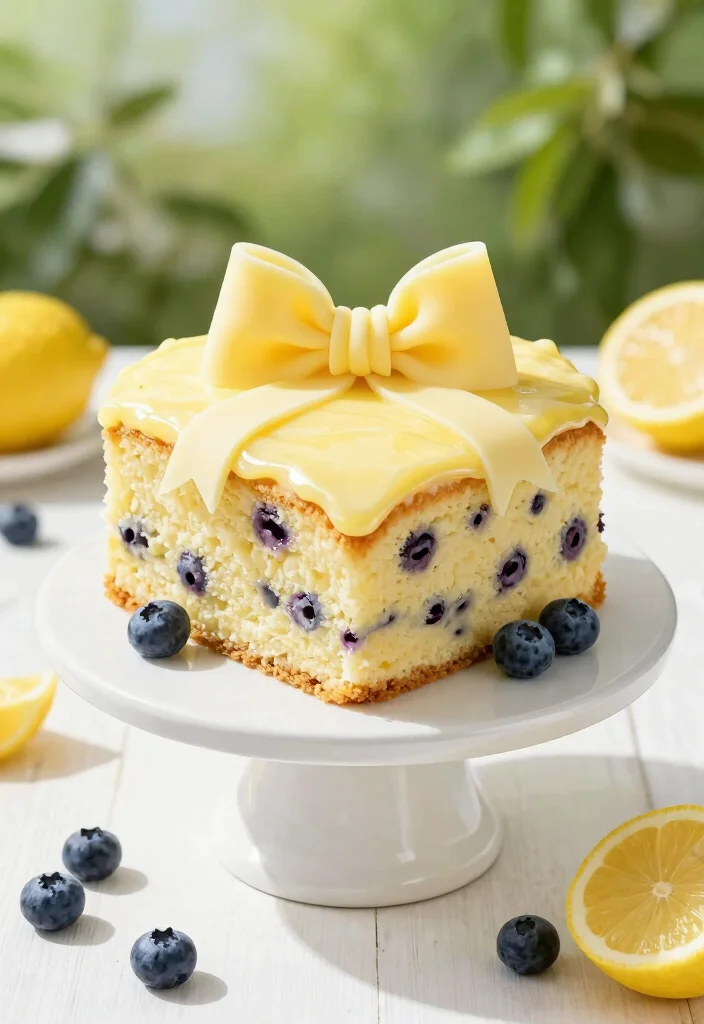 15 Heart Cake With Bows Ideas: Cute Feminine Designs - 7. Blueberry Lemon Heart Cake 1