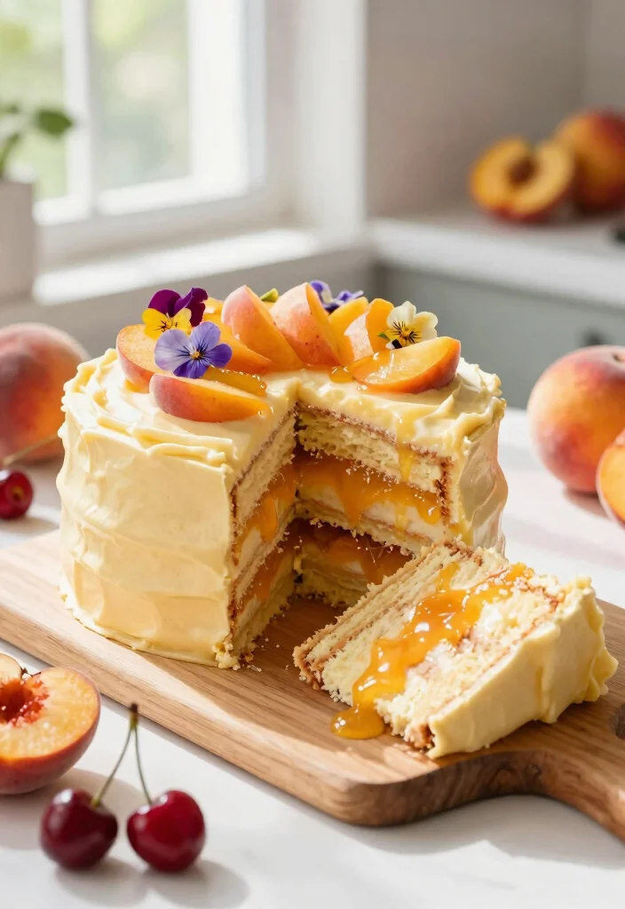 15 Peach Smash Cake Ideas: Soft Sweet Palette - 1. Classic Peach Smash Cake 1