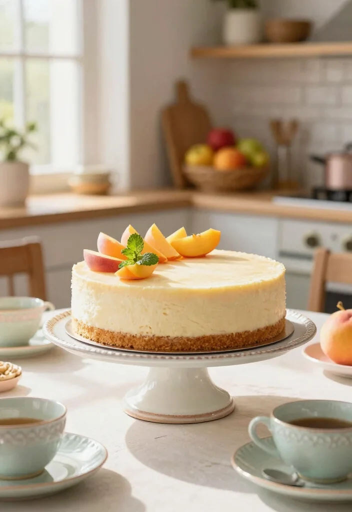 15 Peach Smash Cake Ideas: Soft Sweet Palette - 2. Peach and Cream Cheese Layer Cake 1