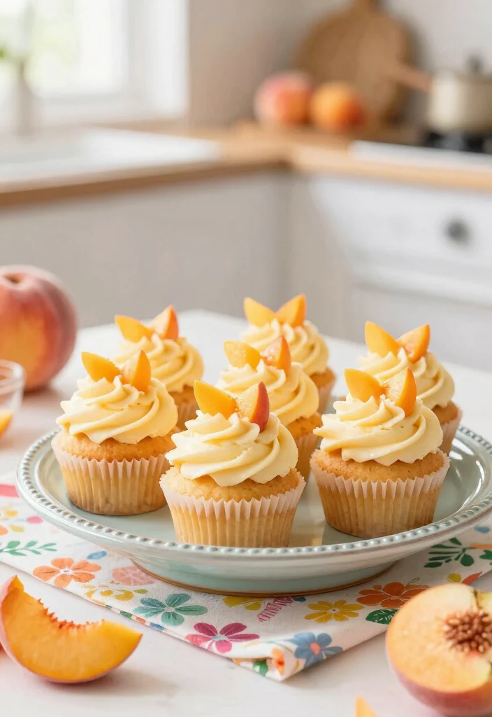 15 Peach Smash Cake Ideas: Soft Sweet Palette - 3. Peach Smash Cupcakes 1