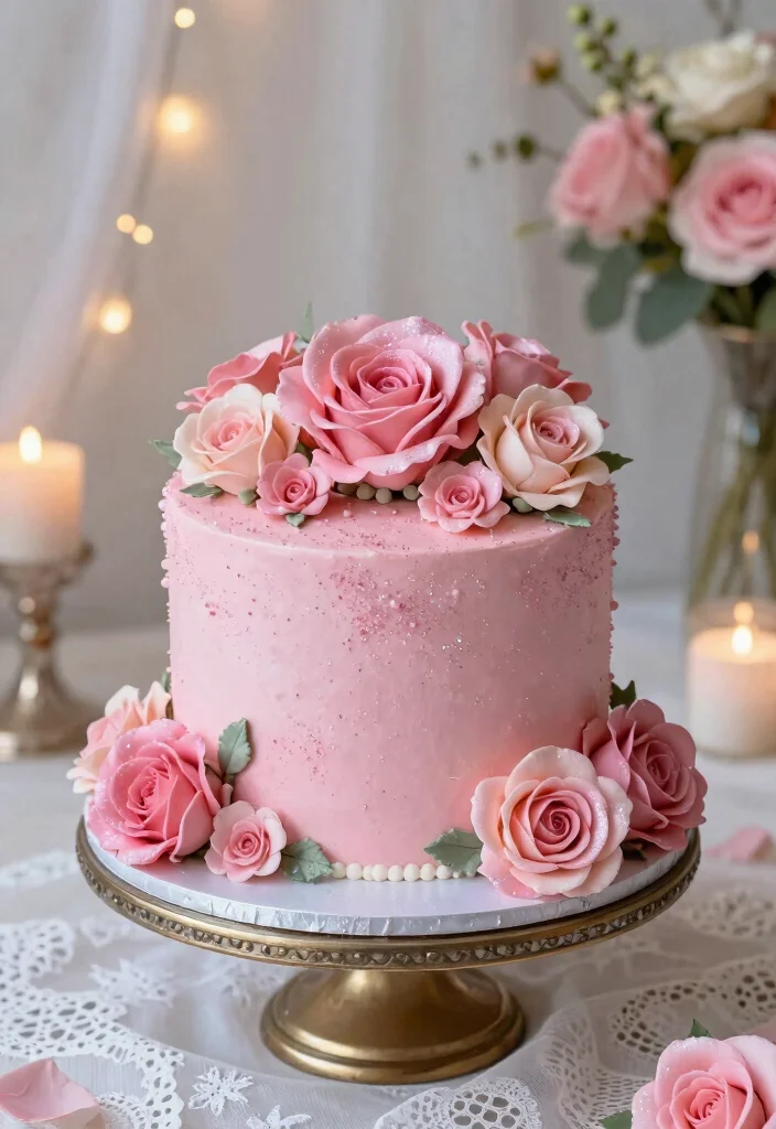 15 Princess Smash Cake Ideas for a Fairytale Sweet Theme - 1. Enchanted Rose Cake 1