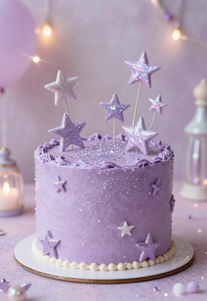 15 Princess Smash Cake Ideas for a Fairytale Sweet Theme - 11. Sparkly Fairy Dust Cake 1