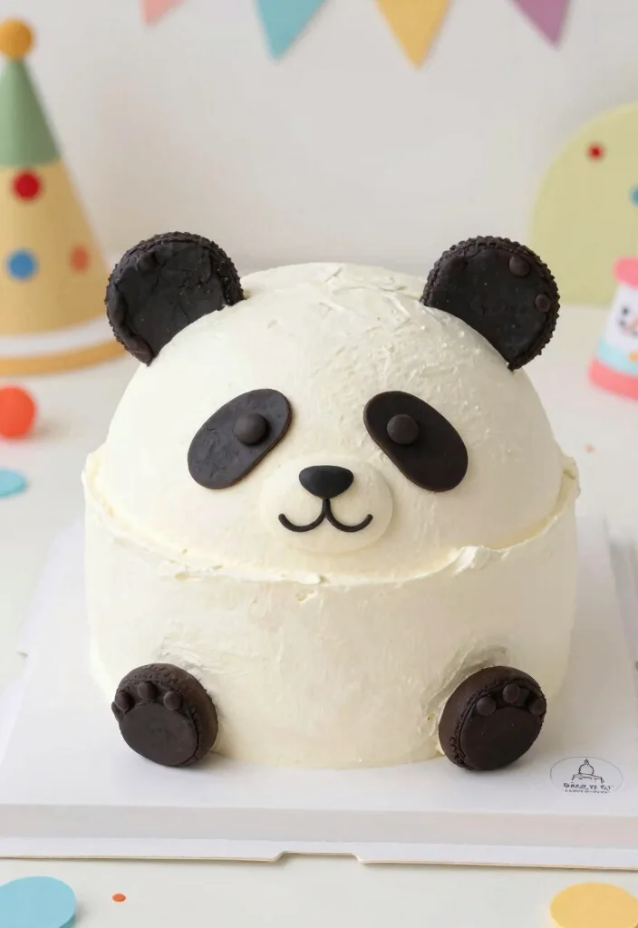 15 Princess Smash Cake Ideas for a Fairytale Sweet Theme - 14. Playful Panda Cake 1