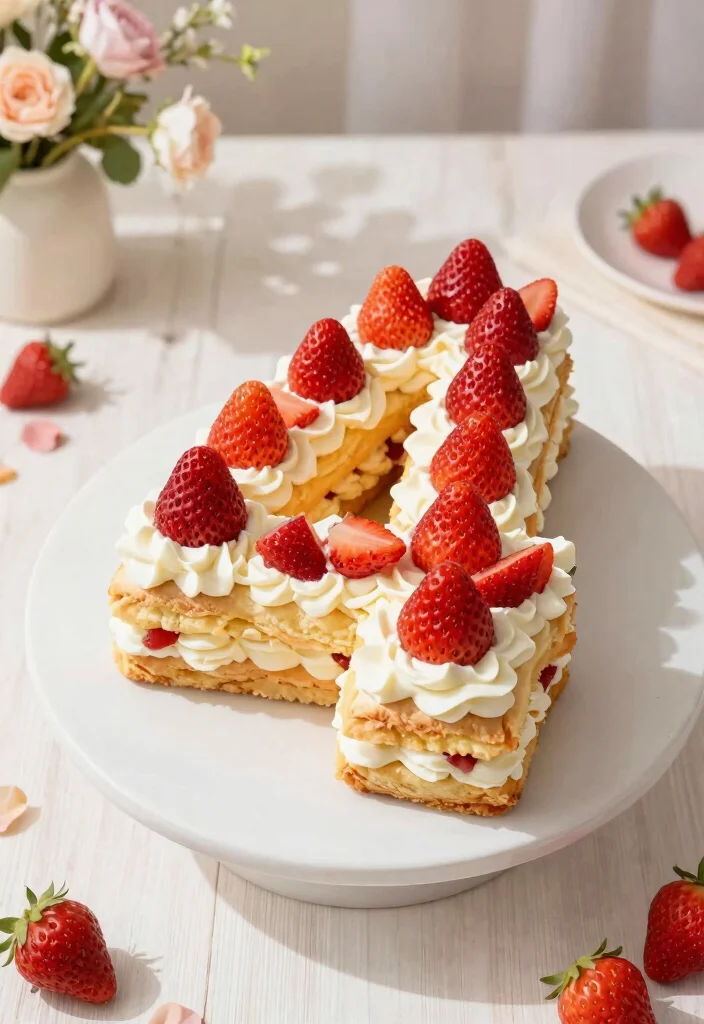 15 Strawberry Number Cake Ideas Trendy Birthday Style - 4. Strawberry Shortcake Number Cake 1