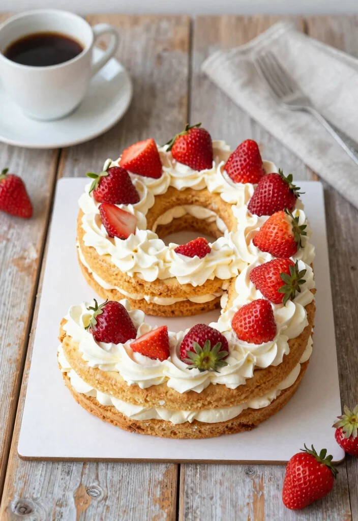 15 Strawberry Number Cake Ideas Trendy Birthday Style - 8. Gluten-Free Strawberry Number Cake 1